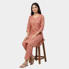 Women's Purple Floral Printed Ethnic Set, Purple, small