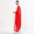 Women's Vibrant Red Net Crinkled Dupatta, Red, small image number null