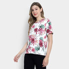 All Over Print Round Neck T-Shirt, White, small image number null