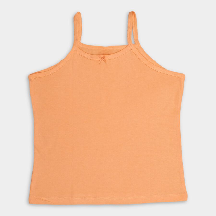 Girls' 100% Cotton Vest , पीच, large image number null