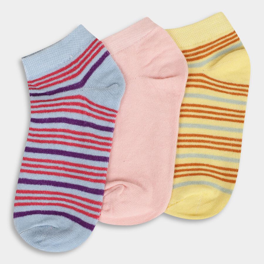 Ladies' Socks (Pack of 3), Assorted, large image number null