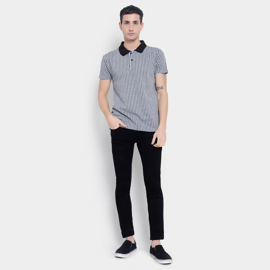 Solid Polo Shirt, Melange Mid Grey, large image number null
