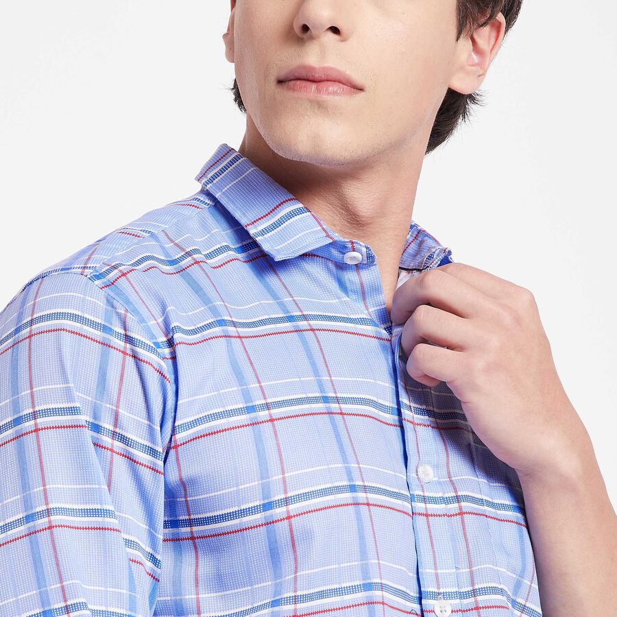 Checks Casual Shirt, Light Blue, large image number null