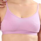 Women's Soft Lavender Cotton Blend Scoop Neck Bralette, Lilac, small image number null