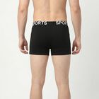 Men's Black Regular Fit Solid Trunks, Black, small
