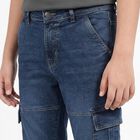 Boys Blue Straight Fit Cargo Jeans, Mid Blue, small