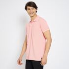 Men's Collared Half Sleeves T-Shirt, पीच, small image number null