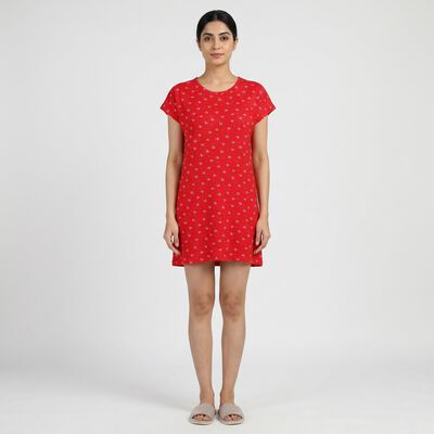 Women's Red Minimalist Nighty