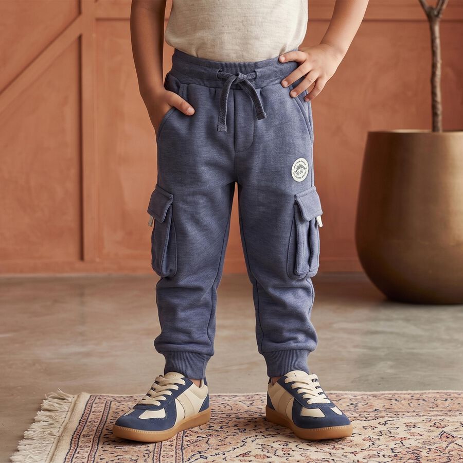 Boys Blue Jogger Cargo Pocket Pyjama, Light Blue, large