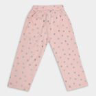 Girls' 100% Cotton Pyjama, हल्का गुलाबी, small