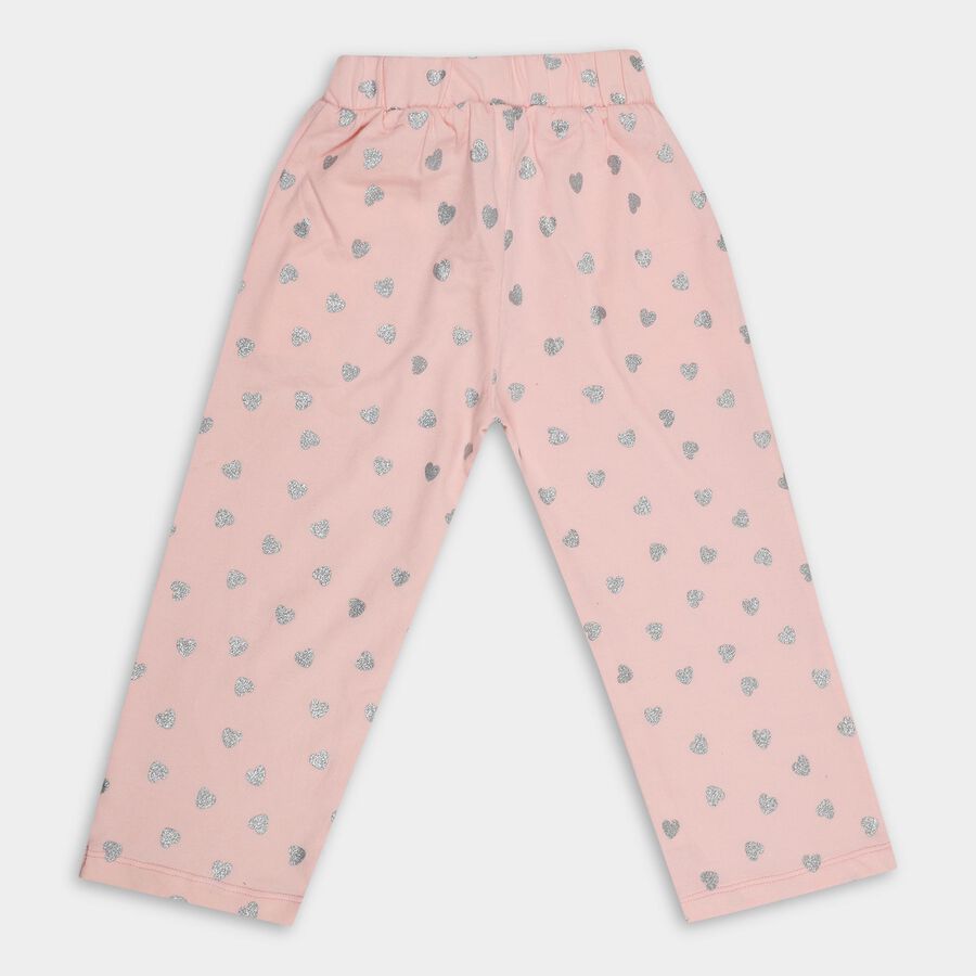 Girls' 100% Cotton Pyjama, हल्का गुलाबी, large