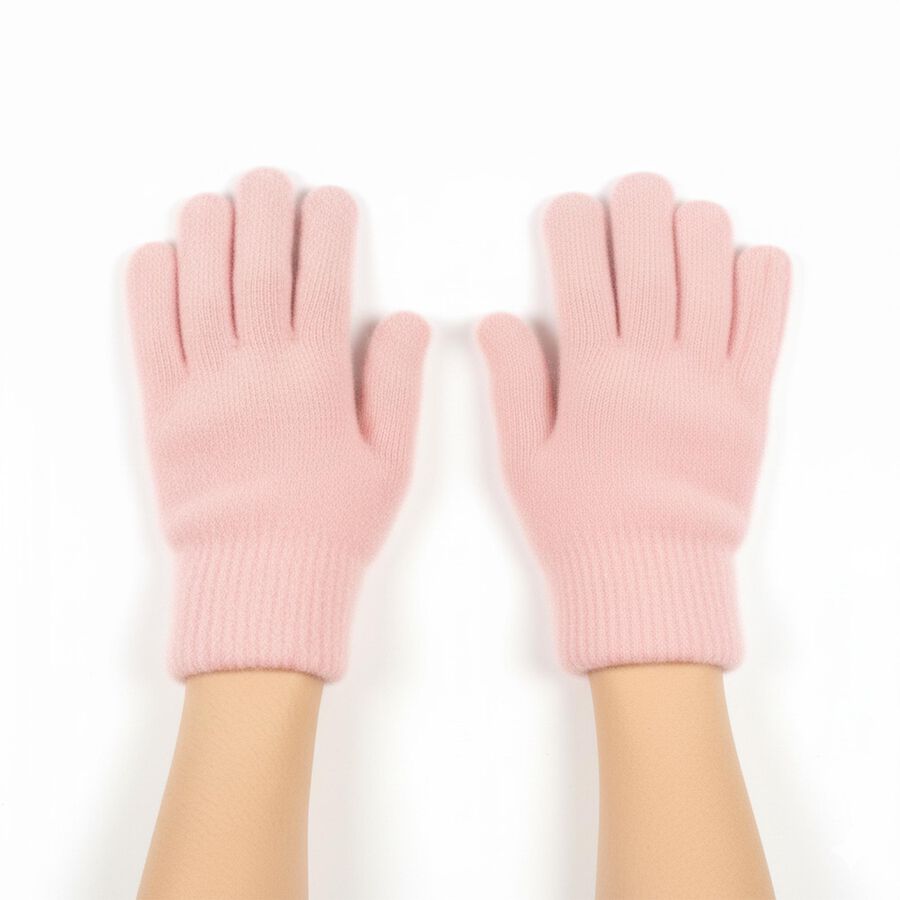 Ladies' Gloves, हल्का गुलाबी, large image number null