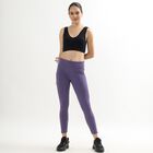 Women's Deep Lavender Slim Fit Active Tights, Lilac, small image number null