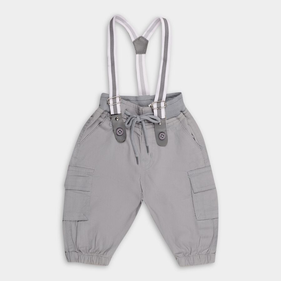 Infants'100% Cotton Cotton Trousers, हल्का ग्रे, large image number null