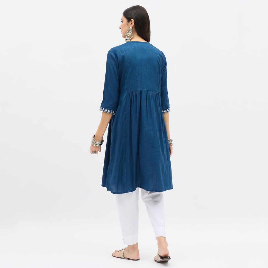 Ladies' Kurta, Dark Blue, large