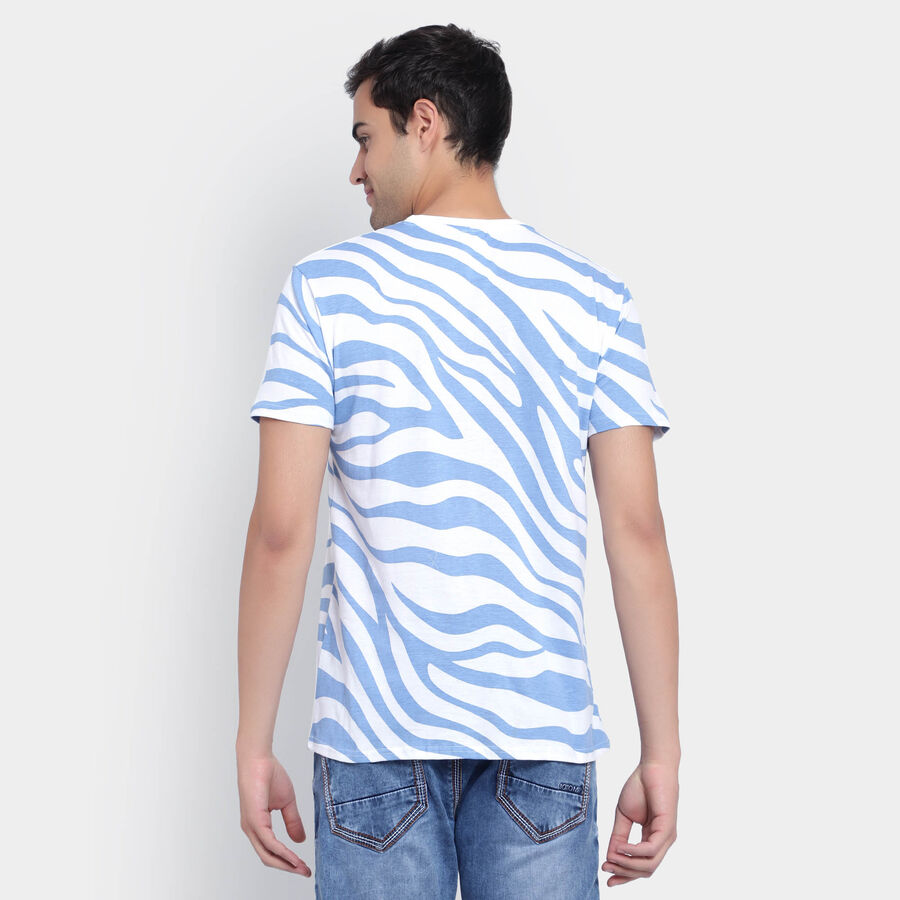 Cotton Round Neck T-Shirt, White, large image number null