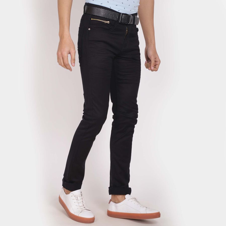 Classic 5 Pocket Skinny Fit Jeans, Black, large image number null