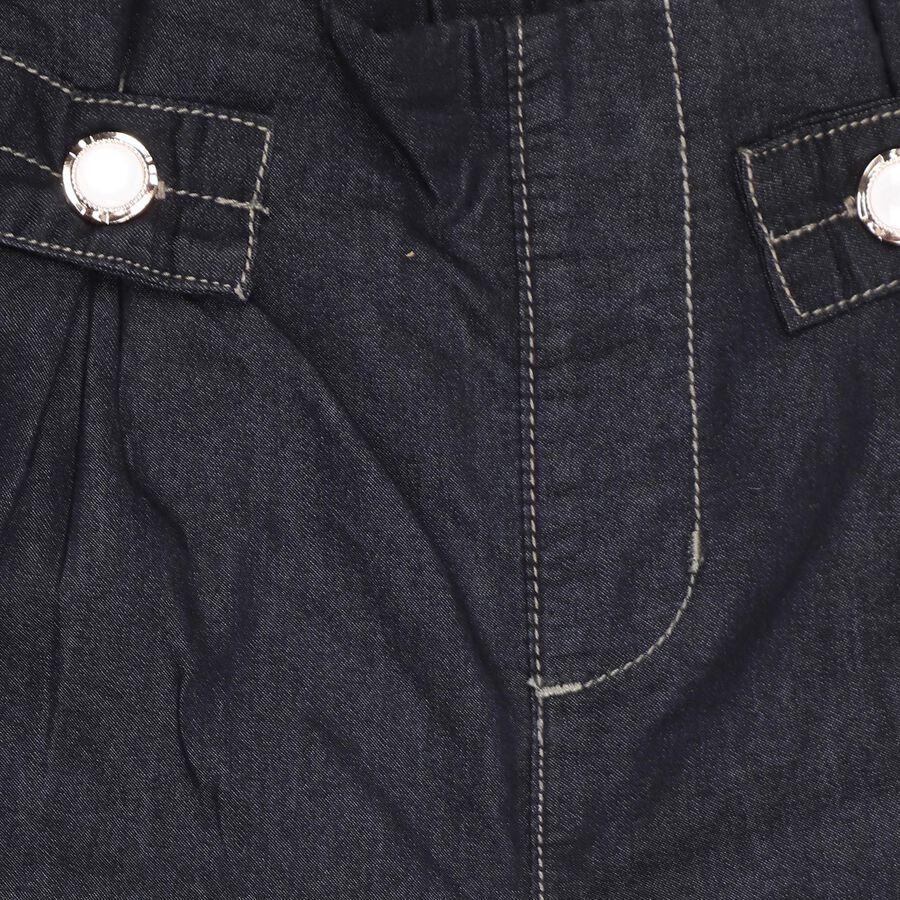 Girls Regular Fit Pull-Up Jeans, काला, large image number null