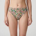 Women's Brown Regular Fit Floral Printed Panty, भूरा, small