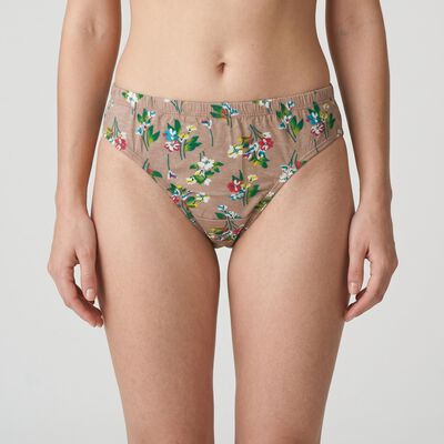 Women's Brown Regular Fit Floral Printed Panty