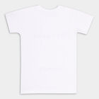 Boys' Cotton Half Sleeves T-Shirt, White, small image number null