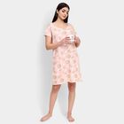 Ladies' 100% Cotton Nighty , Peach, small image number null