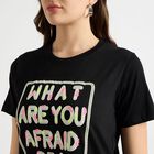 Ladies' 100% Cotton Round Neck T-Shirt, Black, small image number null