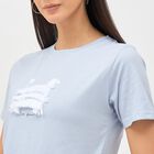 Women's Light Blue Cotton Round Neck T-Shirt, Light Blue, small image number null