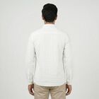 Men's White Cotton Spread Collar Casual Shirt, सफ़ेद, small