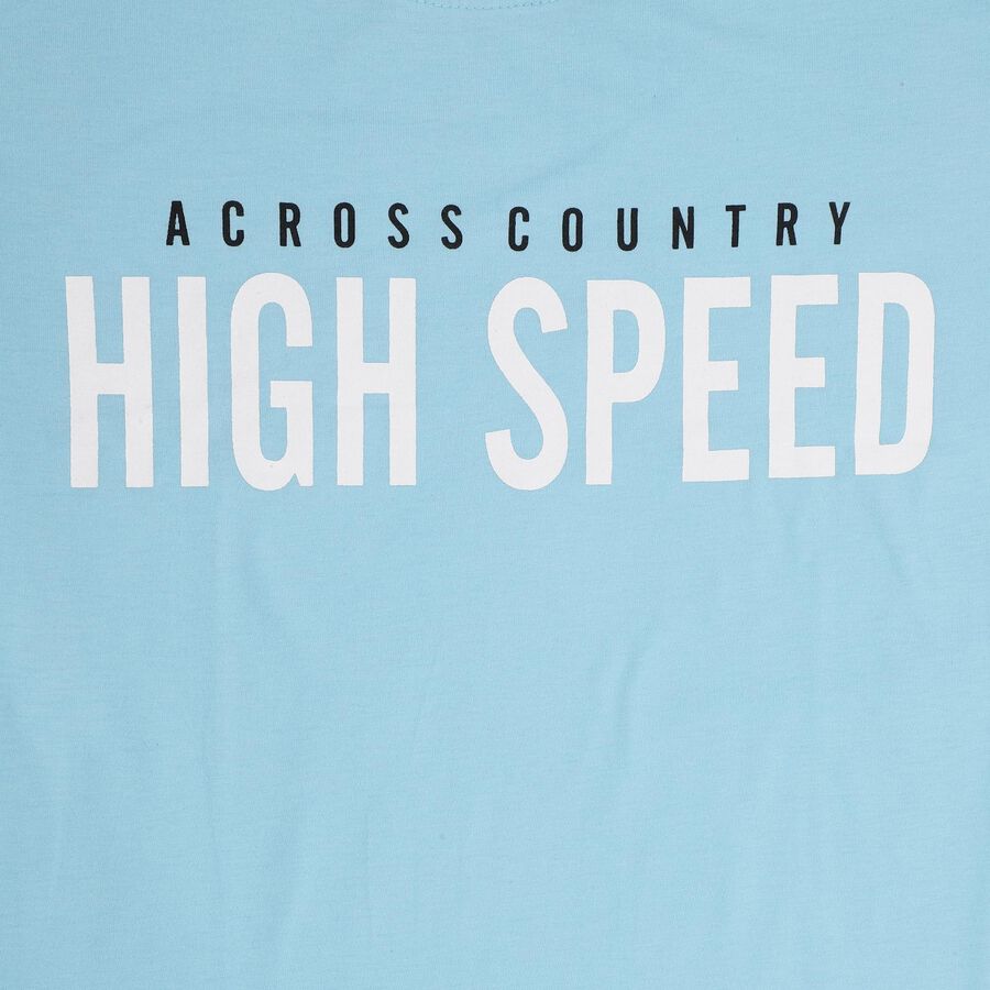 Boys' Half Sleeves T-Shirt , Light Blue, large