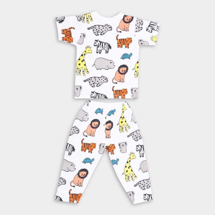 Infants' Cotton Suit Night, White, large image number null
