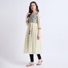 Ladies' 100% Cotton Kurta , ऑफ व्हाइट, small image number null
