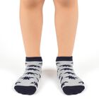 Boys' Light Grey and Neon Yellow Ankle-Length Patterned Socks Pack of 2, हल्का हरा, small