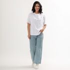 Ladies' 100% Cotton High Rise Jeans , Mid Blue, small image number null