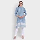Ladies' Kurta , Mid Blue, small image number null