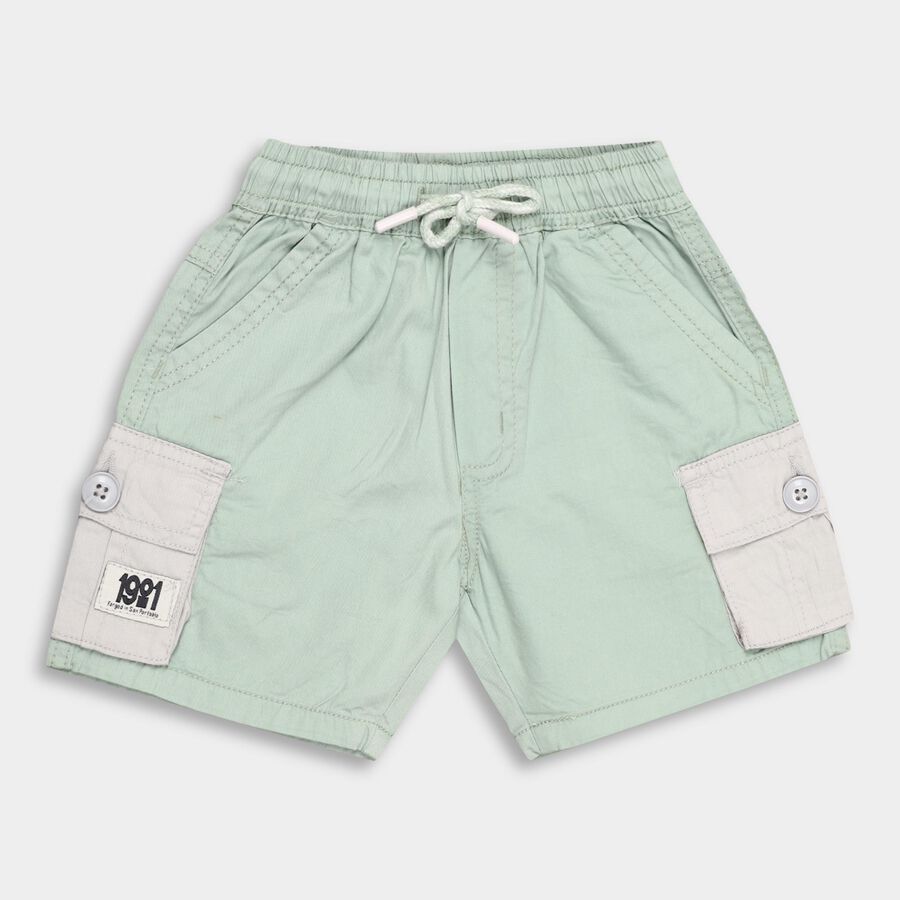 Boys' 100% Cotton Bermudas , हल्का हरा, large image number null
