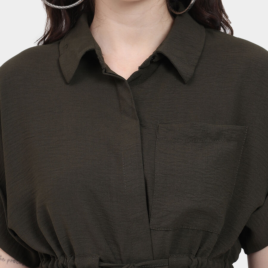 Ladies' Shirt, ओलिव, large