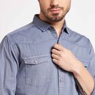 Cotton Solid Casual Shirt, Light Blue, small image number null