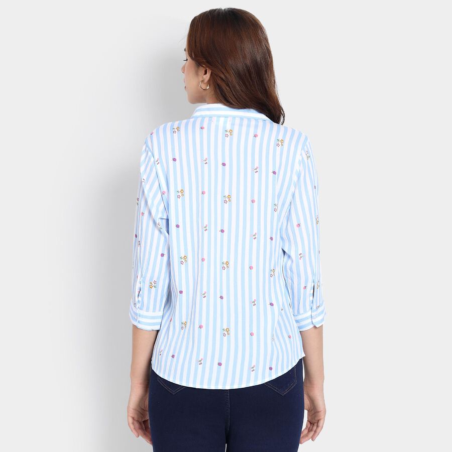 Ladies'  Stripes Shirt, Light Blue, large image number null