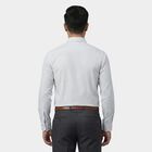 Men's White Cotton Full Sleeve Classic Collar Formal Shirt, White, small