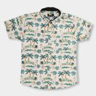 Boys' 100% Cotton Casual Shirt, Off White, small