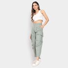 Ladies' 100% Cotton Trousers , हल्का हरा, small image number null