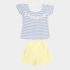 Infants Cotton Shorts Set, Yellow, small image number null