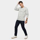 Men's Grey Round Neck Regular T-Shirt, हल्का ग्रे, small