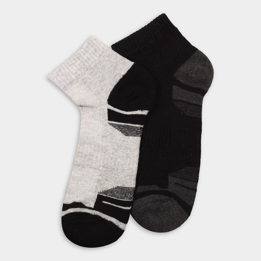Men's Socks (Pack of 2), Melange Light Grey, large