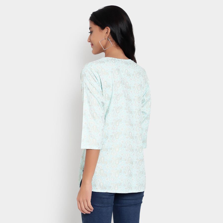 Printed Kurti, Light Blue, large image number null