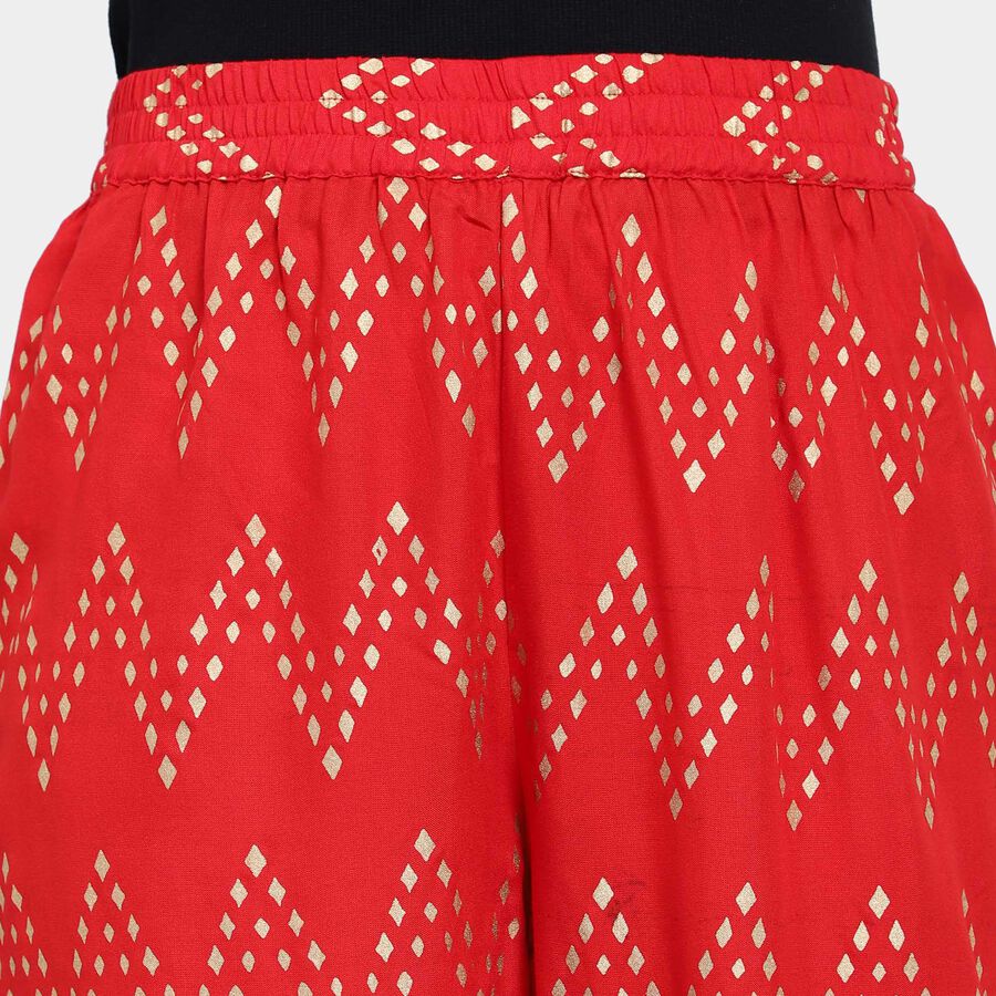 Printed Palazzo, लाल, large image number null