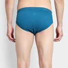 Men's 100% Cotton Briefs, टील ब्लू, small