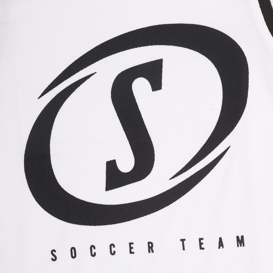 Boys' White Round Neck Sleeveless T-Shirt, White, large