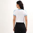 Women's White Cotton Round Neck Crop T-Shirt, White, small image number null